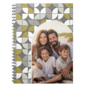 Retro MCM Muster - Arch Foto - Taupe Gold Notizblock (Vorderseite)