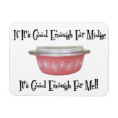 Retro MCM Pyrex rosa Mix-Magnet Magnet (Horizontal)