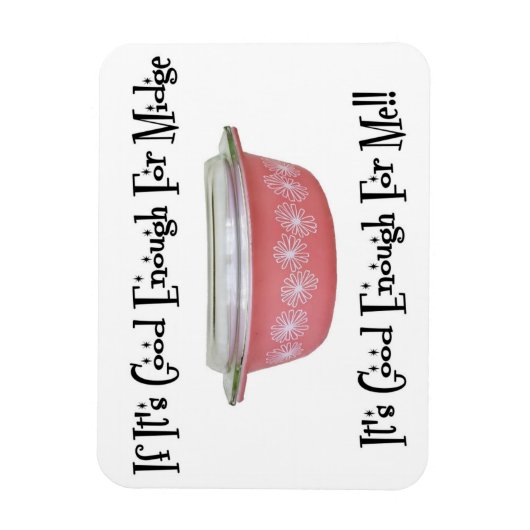 Retro MCM Pyrex rosa Mix-Magnet Magnet (Vertikal)