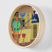 Retro MCM Tiki Uhr (Winkel)