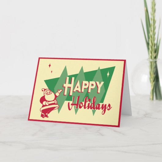 Retro MCM Weihnachtskarte Feiertagskarte (Vorderseite)