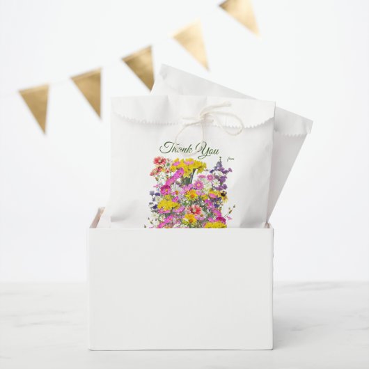 Retro Meadow Classic-Blume Geschenktütchen (Party)