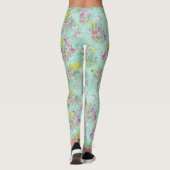 Retro Meadow Classic-Blume Leggings (Rückseite)