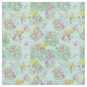 Retro Meadow Classic-Blume Stoff