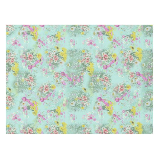 Retro Meadow Classic-Blume Tischdecke (Vorderseite (Horizontal))