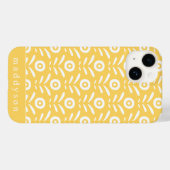 Retro Meadow Yellow Floral Pattern Personalisiert Case-Mate iPhone Hülle (Rückseite (Horizontal))