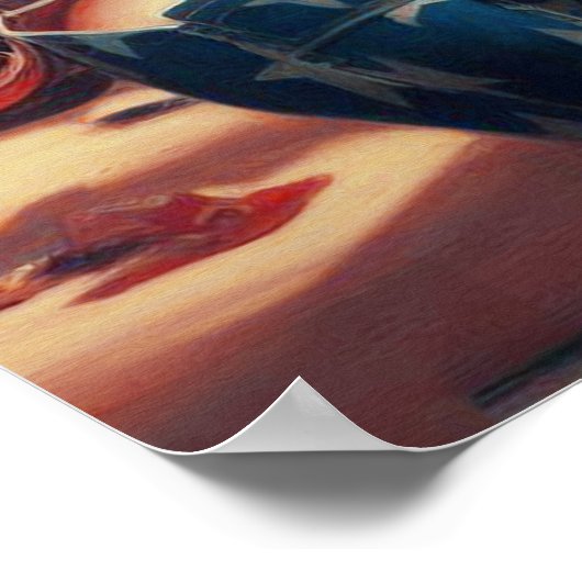 Retro Mechanic Girl Poster (Ecke)