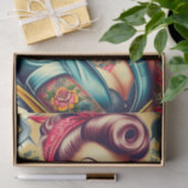 Retro Mechanic Girl Seidenpapier (Geschenk)