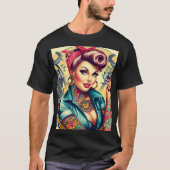 Retro Mechanic Girl T-Shirt (Vorderseite)