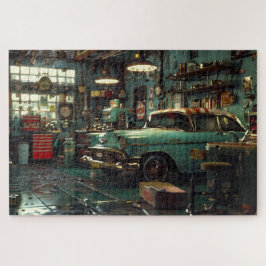 Retro Mechanics Garage der 50er Jahre Puzzle