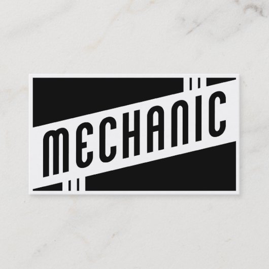 Retro Mechaniker Visitenkarte (Vorderseite)