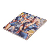 Retro Mechanisches Button Fliese (Seite)