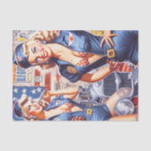 Retro Mechanisches Button Seidenpapier (Vorderseite)