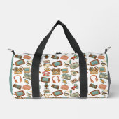 Retro Media individuelle Name Duffle Bag (Vorderseite)