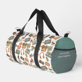Retro Media individuelle Name Duffle Bag (Rechte Ecke)