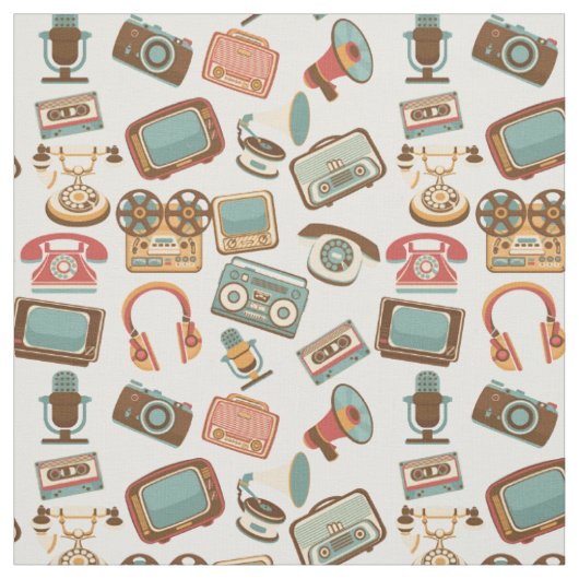Retro-Media-Pattern Stoff (Muster)