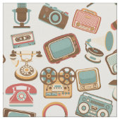 Retro Media Patterngewebe Stoff (Nahaufnahme)