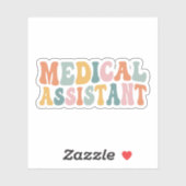 Retro Medical Assistant, Med Assistant Abschluss Aufkleber (Blatt)