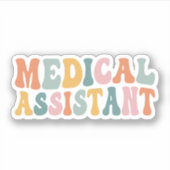 Retro Medical Assistant, Med Assistant Abschluss Aufkleber (Vorderseite)