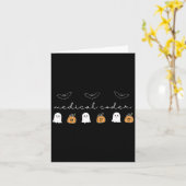 Retro Medical Coder Pumpkin Ghost Worker Halloween Karte (Gelbe Blume)