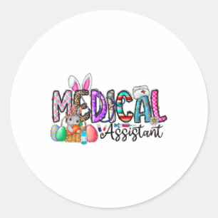 Retro Medical Istant Bunny Eggs Osternahrung Doc Runder Aufkleber
