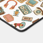 Retro-Medienmuster Schreibtischunterlage (Ecke)