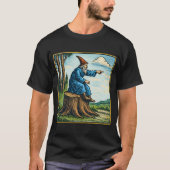 Retro Medieval Snail Rider Fantasy Tee (Vorderseite)