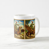 Retro Medieval Snail Rider Fantasy Tee Postcard Kaffeetasse (VorderseiteRechts)