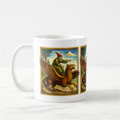 Retro Medieval Snail Rider Fantasy Tee Postcard Kaffeetasse (Links)