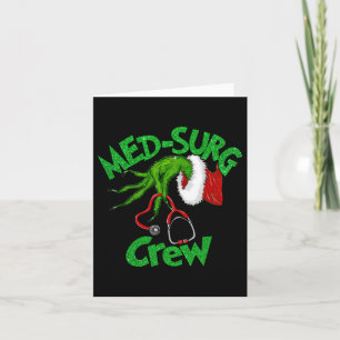 Retro MedSurg Crew Nurse Stethoscope Weihnachten X Karte