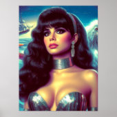 Retro Meerjungfrau Pin-up Poster (Vorne)