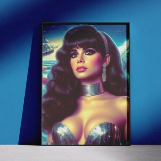 Retro Meerjungfrau Pin-up Poster