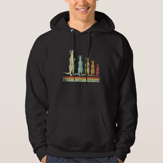 Retro Meerkat 1 Hoodie (Vorderseite)
