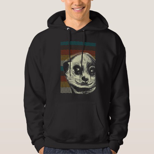 Retro Meerkat Hoodie (Vorderseite)