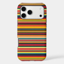 Retro-Mehrfarben-Streifen-Druck iPhone-Hülle