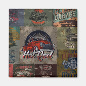 Retro-Mehrfarbwagen Magnet (Vorne)