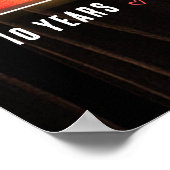 Retro Meilenstein 10 Jahre Personalisierte Liebe Poster (Ecke)