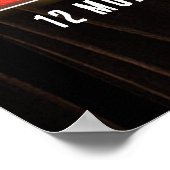 Retro Meilenstein 1. Jubiläum Personalisierte Lieb Poster (Ecke)