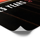 Retro Meilenstein 25 Jahre Personalisierte Liebe Poster (Ecke)