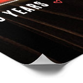 Retro Meilenstein 3. Jubiläum Personalisierte Lieb Poster (Ecke)