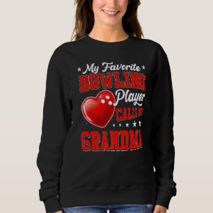 Retro Mein Lieblings-Bowling-Player ruft mich Oma  Sweatshirt