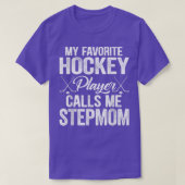 Retro Mein Lieblings-Hockey-Spieler ruft mich Step T-Shirt (Design vorne)