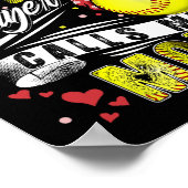 Retro Mein Lieblings-Softball-Player nennt mich Ma Poster (Ecke)