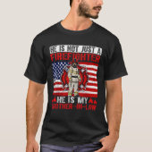 Retro Mein Schwager ist eine Feuerwehrflagge USA T-Shirt (Vorderseite)