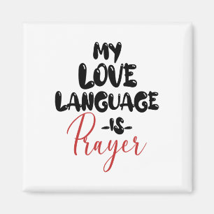 Retro meine Liebe Sprache ist Gebet Jesus Christli Magnet