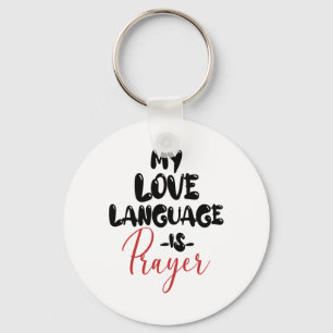 Retro meine Liebe Sprache ist Gebet Jesus Christli Schlüsselanhänger