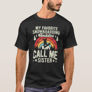 Retro meine Lieblings-Snowboard-Kumpels nennen mic T-Shirt