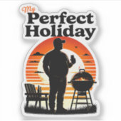 Retro meinen perfekten, dunklen Urlaub Aufkleber (Vorderseite)