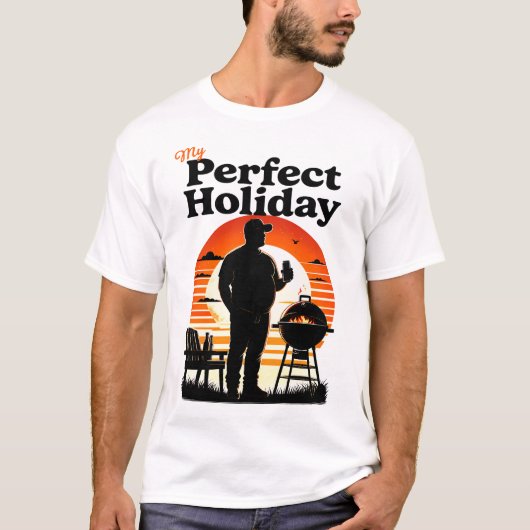Retro meinen perfekten, dunklen Urlaub T-Shirt (Vorderseite)