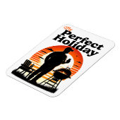 Retro meinen perfekten Feiertag Dunkler Text Flex Magnet (Linke Seite)